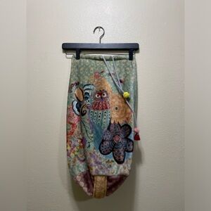 Johnny Was Embroidered Floral blanket bag